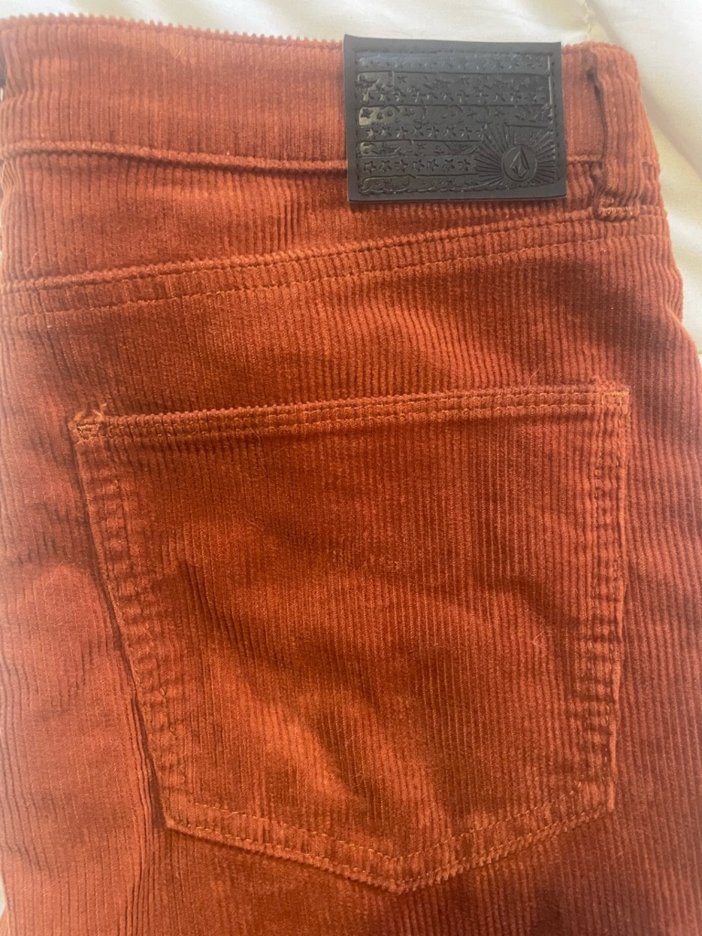 Volcom Stoned Straight Corduroy Pants in Nutmeg - Women Jeans - Picture 6 of 6